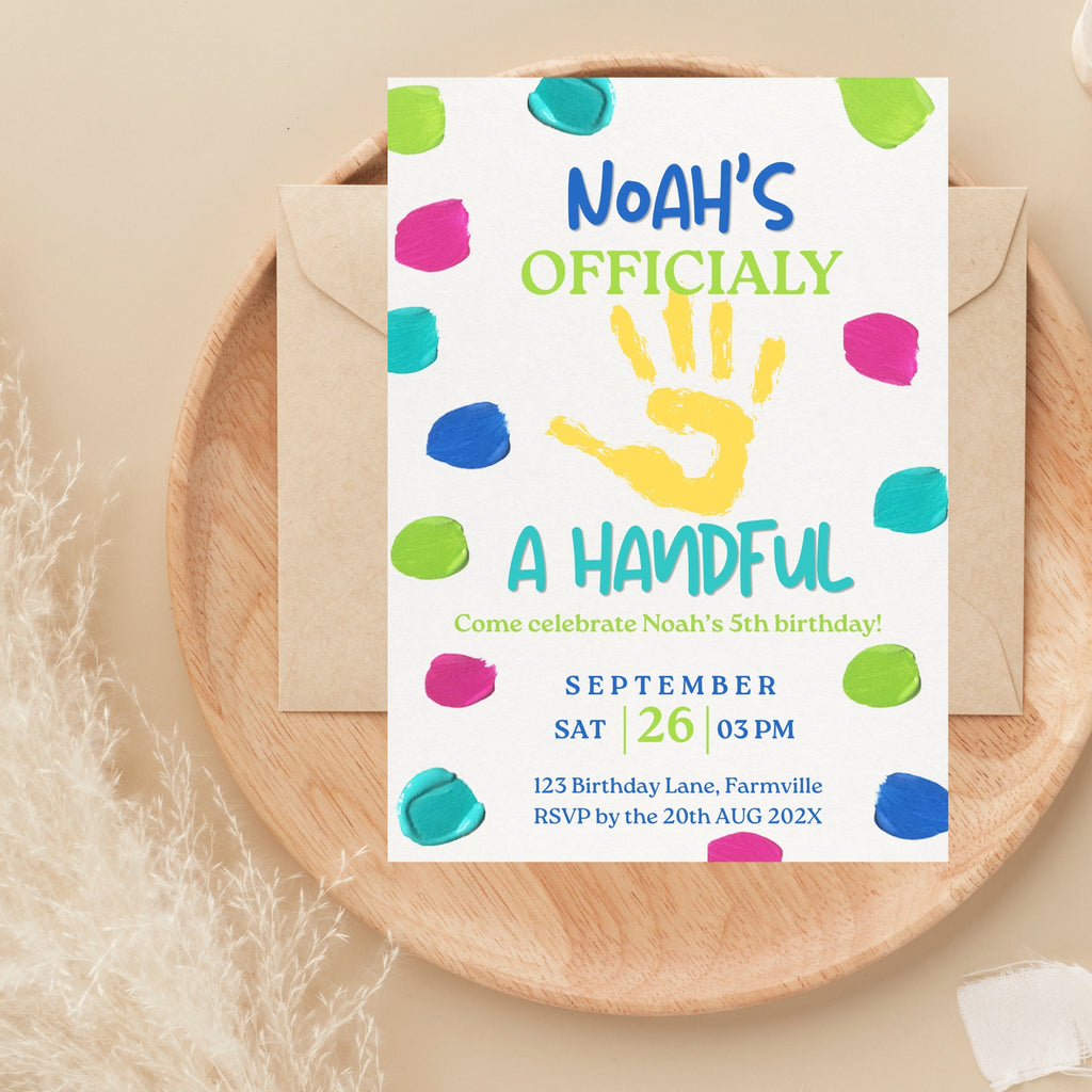 Officially a Handful | 5th birthday | Colorfull anniversary
